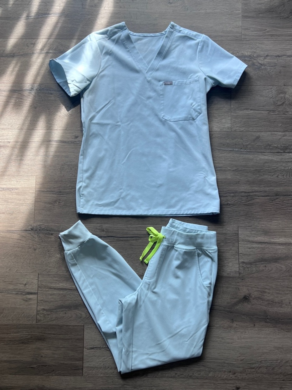 Figs Scrub Set Sky Blue XS